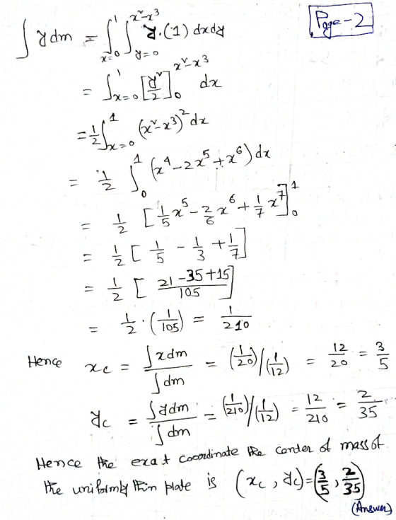1 x-x² Joom | Page 2 SS. $ (1) dada S.M. dx x = 0 arx3 1 = efe: 23) de - 1562-22 +29)de { [t = { [ } - { +1] 5 2 2x O -35+15)
