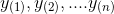 y_{(1)}, y_{(2)}, .... y_{(n)}