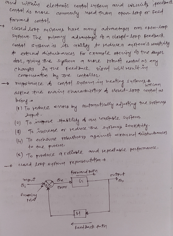 hore wecan and within electronic control systery and carrils i feedback control is more commonly used than open-loop of feed