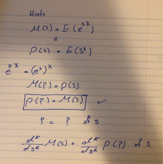 Hints MCs) = Elest p(s) E(S) MC?)=P(S) p(?) M(S)] che MCs) met P CPJ ofs