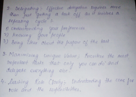 9. Delegahing Elechve dolegahon Tequires moje epeating yde 0) knowing your eople 3) Beng Sear oheut the pupoe of the lash e t