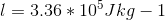 l = 3.36*10^5 Jkg-1