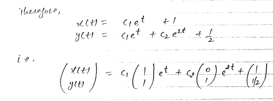- Therefore, relt= fl cet cet + cze2t + 1 YCH = ie, at 0 CI et to + alth yeth al @ (62) 1/2) - -