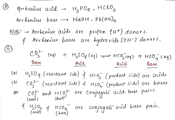 forhenius acid H3PO4 , HClOz Arrhenius base NaOH, Pb(он), Nole → Arrhenius acidi ore protons (H+) donors. & Arrhenius bases a