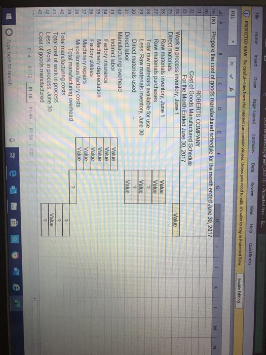Lapelignment Chor() - Protected View - EX File Home insert Draw P age Layout Formulas Data Review View Help Quickbooks PROTEC