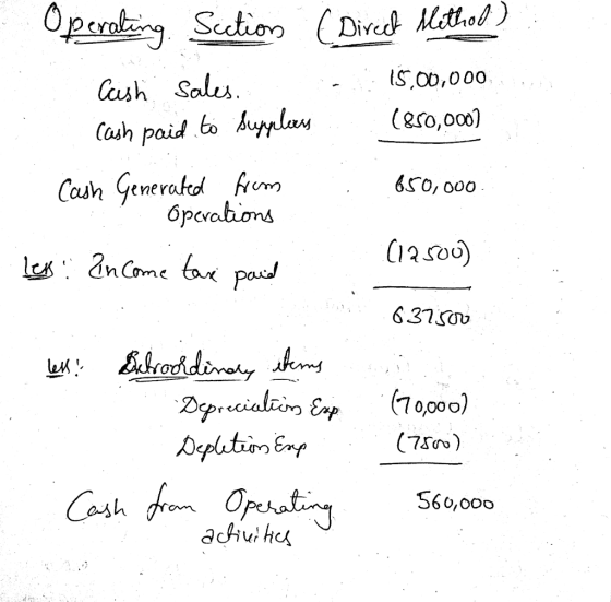 SOb,o00 Cash Sals tash paid bo hla(ero,000) 7o0oo Ду.tin Enr (7rn.) ash 560,000 achui ha