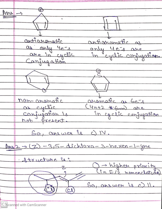 Ans ل antiaromatic للمعلمهم نصه ومثلموقع عثليصل علم په پلمه عالم به اللعب منعه Conjugation وتعي. جم علموووو عومها 2+ما) non-a