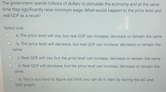 The government spends trillions of dollars to stimulate the economy and at the same time they significantly raise minimum wag