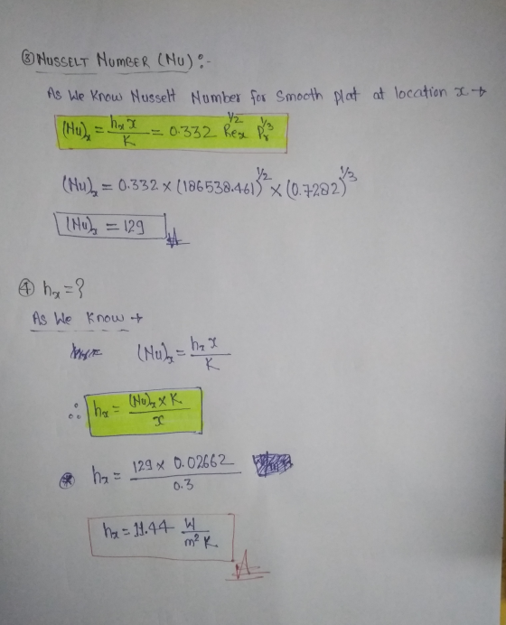 ® HUSSELT NUMBER (Nu)- As we know Nusselt Number for smooth plat at location a | (Hu) = ha x = 0.332 Be t (Mu), = 0.332.X (18