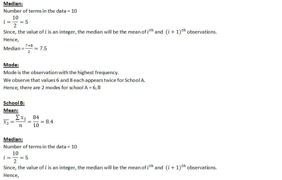 Median Number of terms in the data 10 10 Since, the value of i is an integer, the median will be the mean of ith and (i Hence