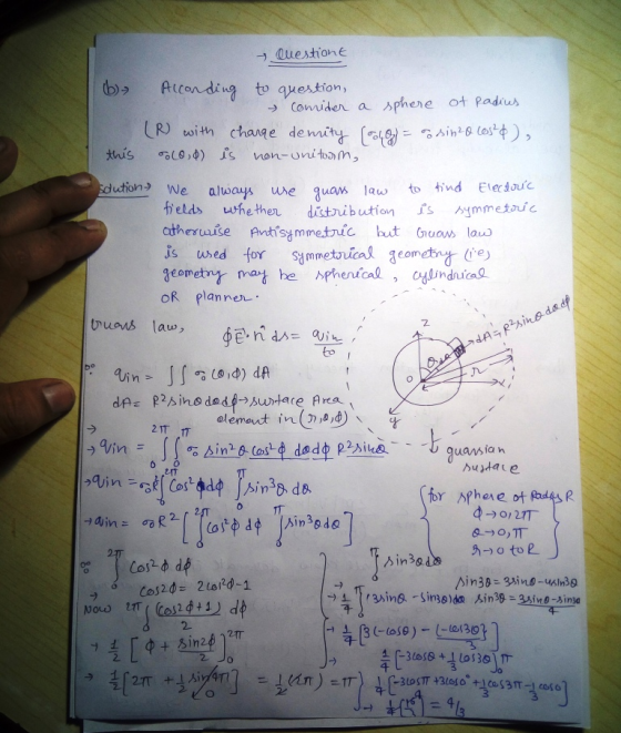 一, Questionヒ b> Arcendi to estion, R) with chane de mmi tion We aloous uwa law to tind Elerdouc fields whether distribution Js 스ymmetnic gmety mat he phercallinda oR planner 切uons law, φ2.ndssajǐ느 , 2 uansia h 2 을) 2π +4.siy9m