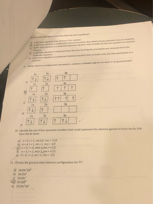 Which statement below best describes net ionic equations? Antonic equation stallions in the solution A net ionic reaction is