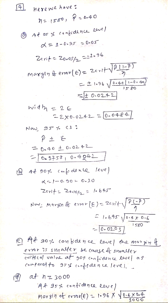 1580 14 Here we have: ma.1580, P = 0.40 ☺ sf gs y confidence level L=1-0.95 -0.05 Zorit= 20.05/2=41.96 margin it enor( 6) = z