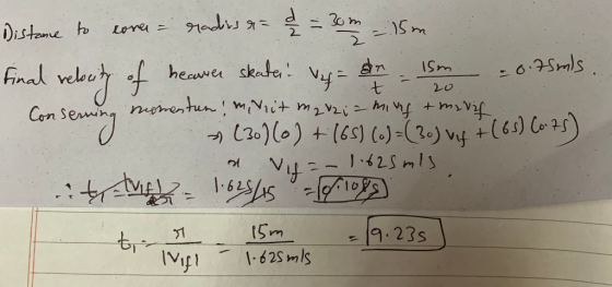 = redis Distome to Loye = velefheaw skata Cam tew ISm 6.75mls Final 20 mementen mN1(+ M2v2i Mifmivf 30)l0) +(6s) (.) -(2.) vy