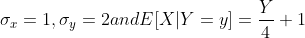 O1, y 2andE[X|Y = y 1 4