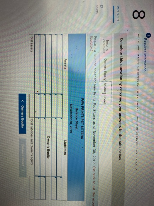 Required information U. TEPOICO CICILE SICCLIII ON ITS I CLJICI OD VI INUVE Complete this question by entering your answers i