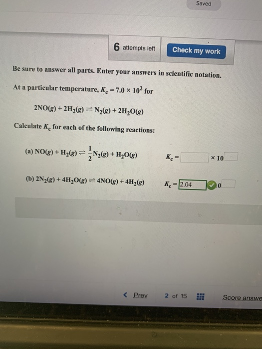 Saved 6 attempts left Check my work Be sure to answer all parts. Enter your answers in scientific notation. At a particular t