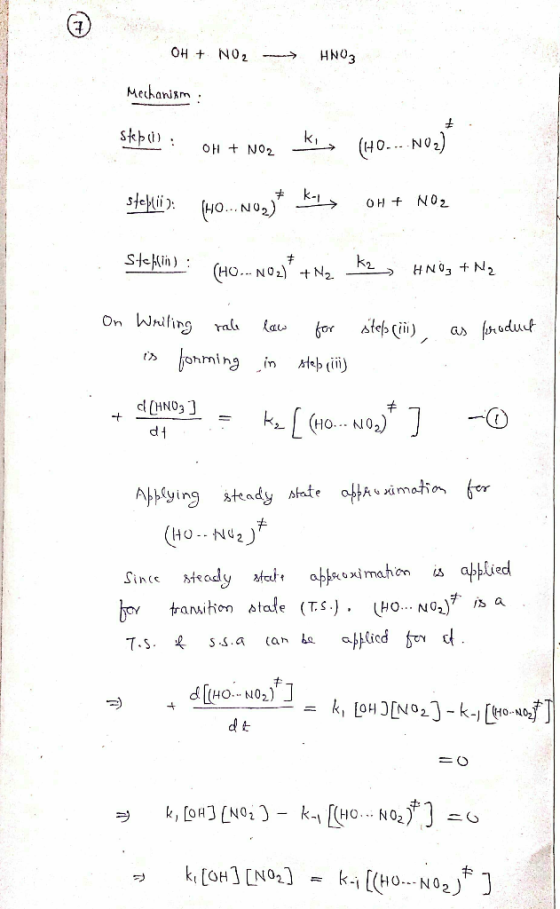 (7 OH NO2 HNO3 Mechanism skpi (HO NO) OH NO2 steMii OH N02 .N02) Stepin) k2 N2 HNO3 N2 (HO NO2 On Wiling ralı bor hia reduut