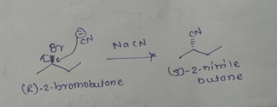NacN -2-nindle CR)-2-bromobutone butane
