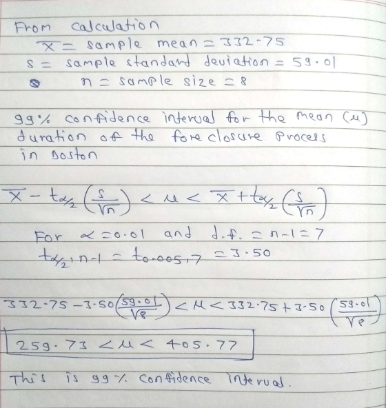 Pron Calculation ㄧㄨㄧ二Sample mean 2-75 s-sample-standard Jeulation 59-01 93% Confide nce inkvVW-far, the-mean (4) in oston For o and