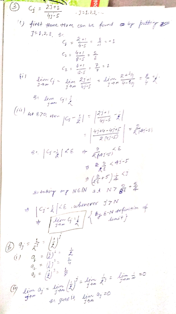 Pok © Cj - 20 3-1,2,2,-- 1) first time term can be found to by putting to 1=1,2,3, 3, - Ez -5 → j→ 47-5 si lim G + 270, then
