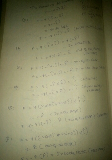 @ Fax Fax 0 to the risht an = to the left (to che F = -4 (-1) = F = 4 c5 x ) = a(-k) - Into the pas F = +90(-²) = Ŕ out of