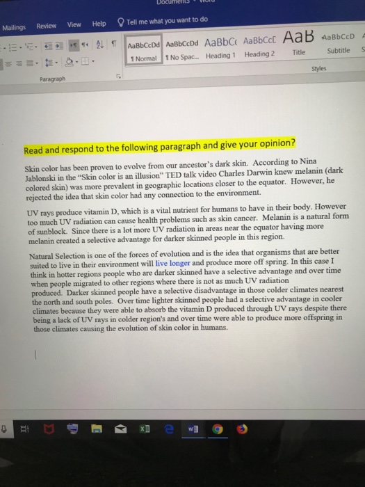 Mailings Review View Help Tell me what you want to do AaBbCcDd AaBbCcDd AaBbC AaBbCcD 1 Normal 1 No Spac.. Heading 1 Heading