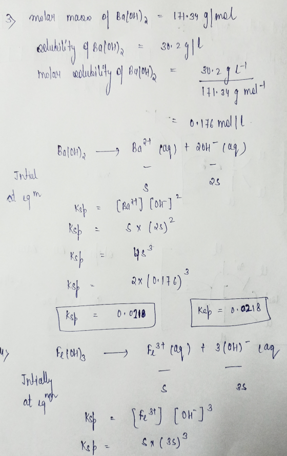 3 molar made of Balon)a = 1H. 34 g/mol polubility of Ba|0w)= 3012914 molar seolubility of BalOH) = 30.29th 171.34 g malt did