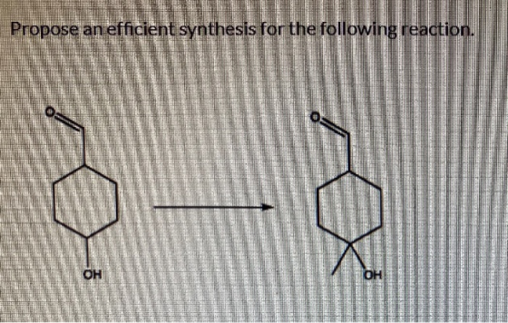 Propose an efficient synthesis for the following reaction. - ОН OH
