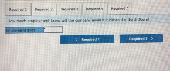 Required 1 Required 2 Required 3 Required 4 Required 5 How much employment taxes will the company avoid if it doses the North