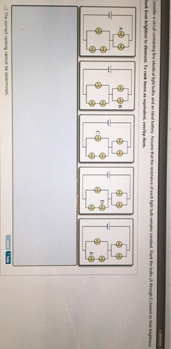 Consider a circuit containing five identical light