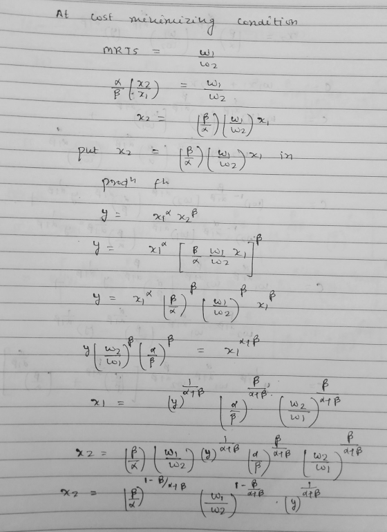 At cost mérêncizing Condition MRTS = 102 W2 = 18) 1 . ) * the in put x2 porodh y = w2 x* xß y = x14 [ B wiki W2 wa 24B WI sec