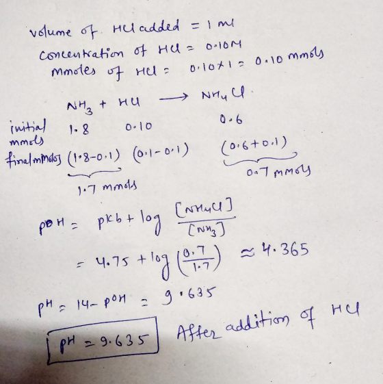 volume o HU added m Concenkation ot Hu Mmotes t Hl 0.10 mmsy 0 10i NH initial mmst 1- 8 06 0.10 finalmmdss (13-0.1) (o-01) Co