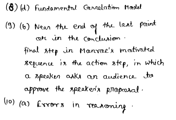 (@) (d) fundamental carrelation Model of (9) (6) Near the end the last paint or in the conclusion - final step in Monreex mo