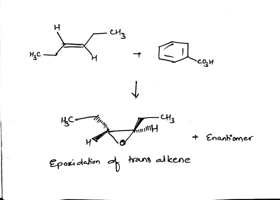 گا ۔ + Enantiomer Epoxidation of brans alkene