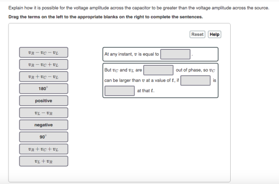 Explain how it is possible for the voltage amplitude across the capacitor to be greater than the voltage amplitude across the