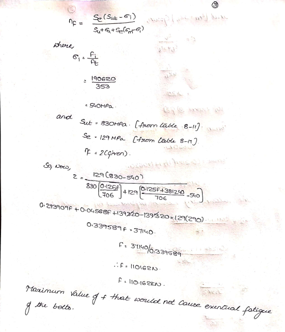 bo ng Se (Sut - 6;) Sutfat Selam-6) where, 6; At 190620 353 SCOMPa. and sut 830MPa. (from läble 8-117 Se - 129 MPa (from tabl