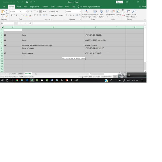 Book1 Excel Sign in AutoSa Insert Draw Page Layout Formulas Data Review View Help Tell me what you want to do Share Calibn ▼1