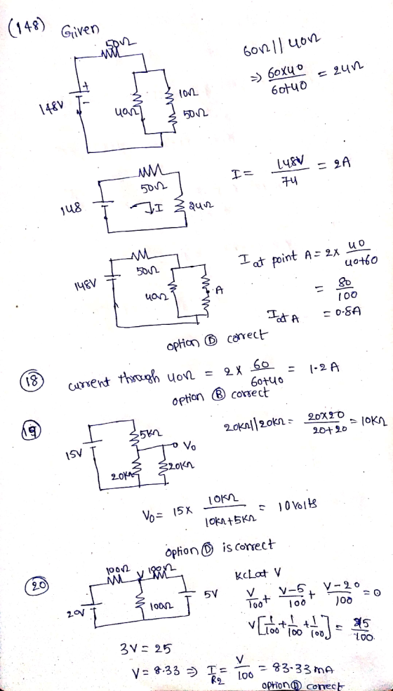 (148) Given son Gorll you » 60x40 - zun Gotuo lor 148V you 5072 148V = 2A un 501 I= 74 148 JI quus uo ML I at point A = 2x 40