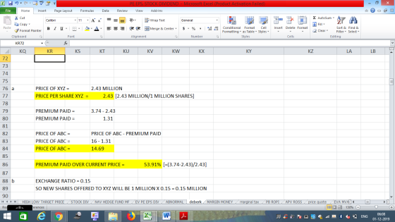 PE EPS, STOCK DIVIDEND - Microsoft Excel (Product Activation Failed) View Add-Ins Review - 2x = = Dr Wrap Text General File H