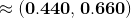 \approx \mathbf{(0.440,0.660)}