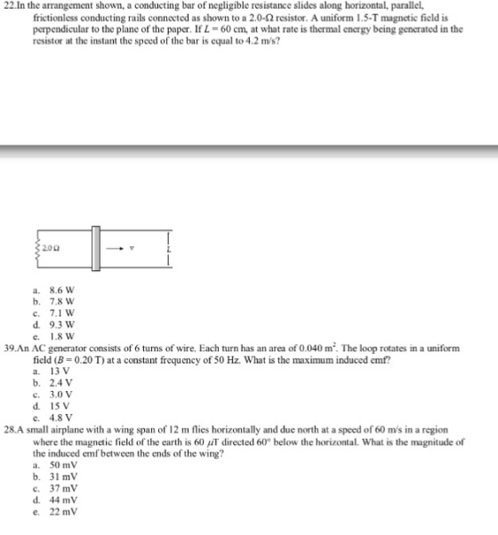 In the arrangement shown, a conducting bar of negl