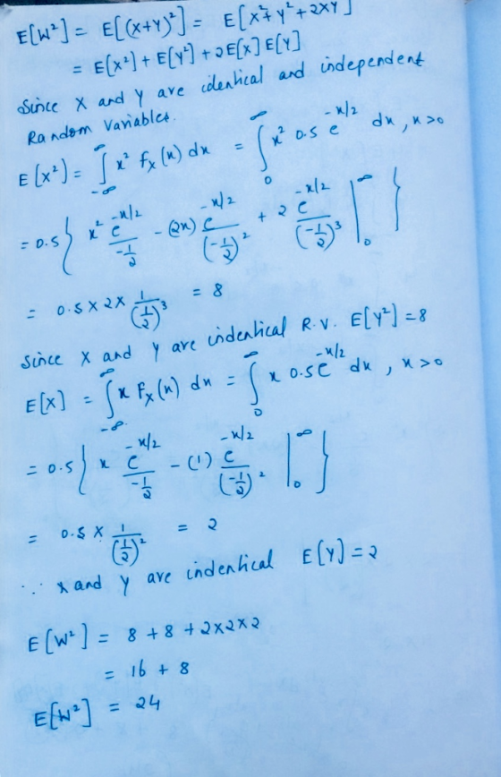 śnce X and Y ave idanbical and hdependenk Ra ndlem Vaniablee x]2 Ebe)-[cfX (x) dx = (y20s.eul2 dk.*>, 0 R C (-), (-ジ1. 4) Sin