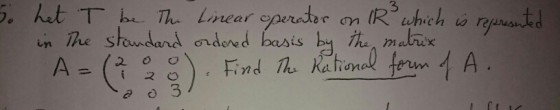 7e showdonc ordered basis by which o re matrix crdee lien