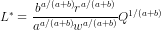 L = 64/(a+b)/(a+b) qa/(a+b) /(a+b)