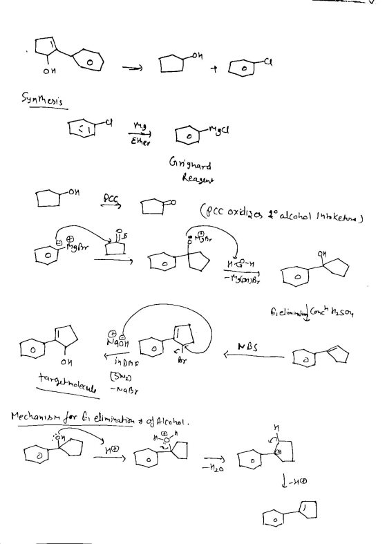 OM Synthesis Mga Ether Grignard Reagent Ton Peas To (pcc oxidizes 2o alcohol Intokehore) or on other ob И -и -Malone 1 OB, fi
