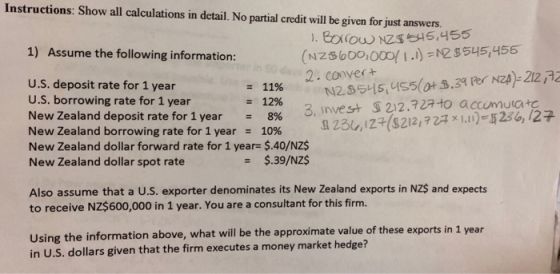 Instructions: Show all calculations in detail. No partial credit will be given for just answers. J. Borrow NZS645,455 1) Assu
