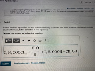 Applications 56 of 18 MRevewConstants Parode Tae group of mehanel, which alows a new C-O bond to torm Consider the reactants