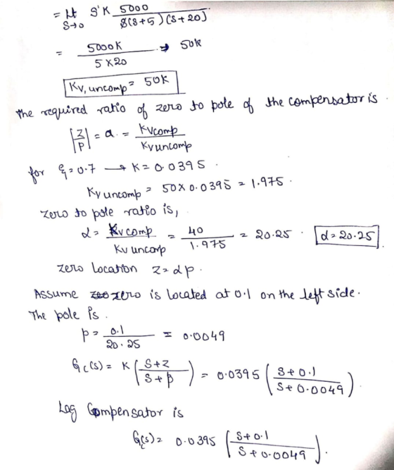 ht SK_5000 So 818+5)(8 +20) sok Sook 5 x 20 uncomp² > 50k for (20.7 Kv. the required ratio of zero to pole of the compensato