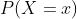 P(X=r